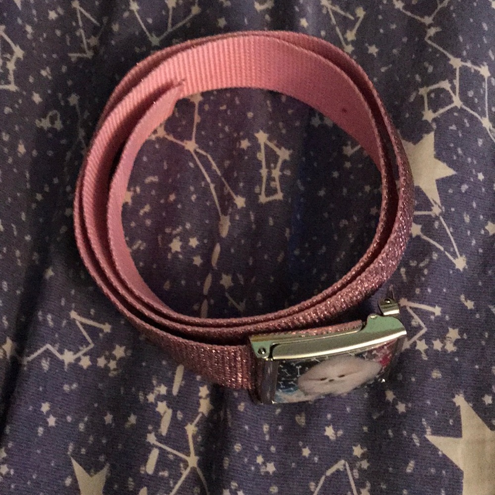 Pink dog belt